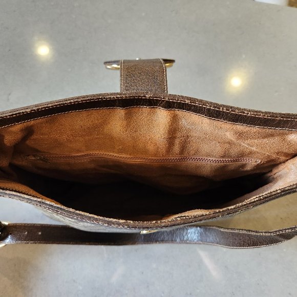 Vintage 70's GUCCI GG Monogram Brown Large Brit Supreme Blondie Shoulder Tote Ba - Picture 11 of 13